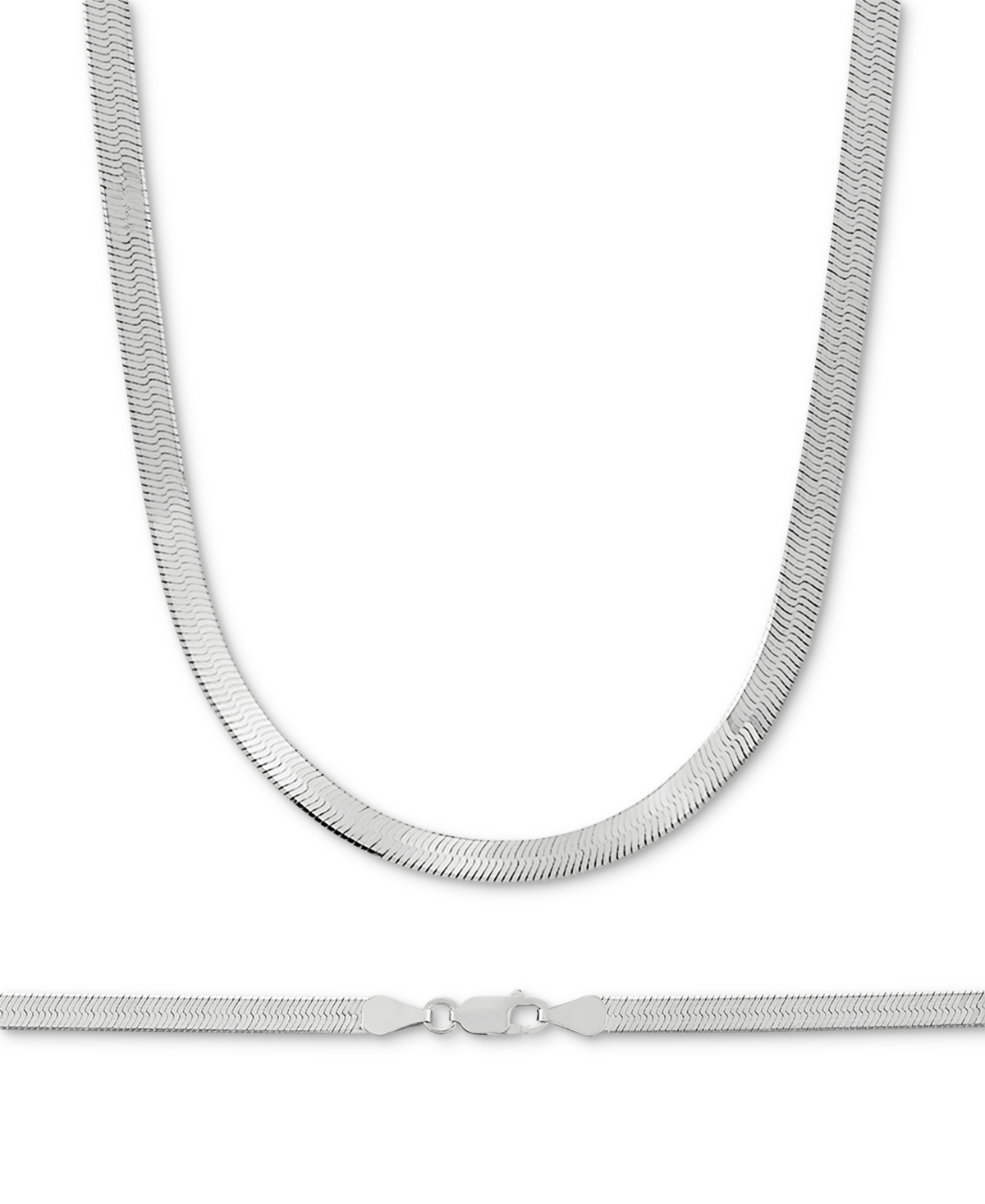Men's 2-Pc. Set Herringbone Chain Necklace & Matching Bracelet in 14k Gold-Plated Sterling&Sterling- Silver