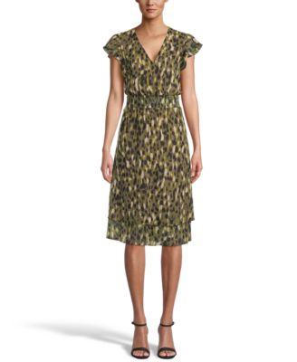 macy's olive green dress