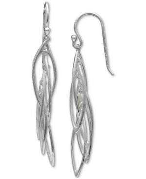 image of Giani Bernini Open Marquise Dangle Drop Earrings in Sterling Silver, Created for Macy-s