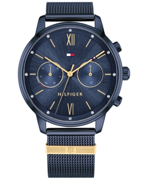 image of Tommy Hilfiger Women-s Blue Stainless Steel Mesh Bracelet Watch 38mm