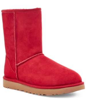 Ugg Classic Ii Genuine Shearling Lined Short Boot In Wine/ Kiss