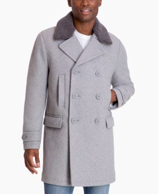 michael kors men's wool pea coat