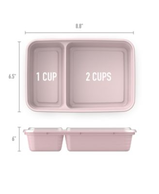 Food Prep 2-Compartment Food Storage Containers, Pack of 10
