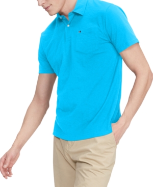 Tommy Hilfiger Men's Nevin Custom-Fit Th Cool Solid Pocket Polo Shirt