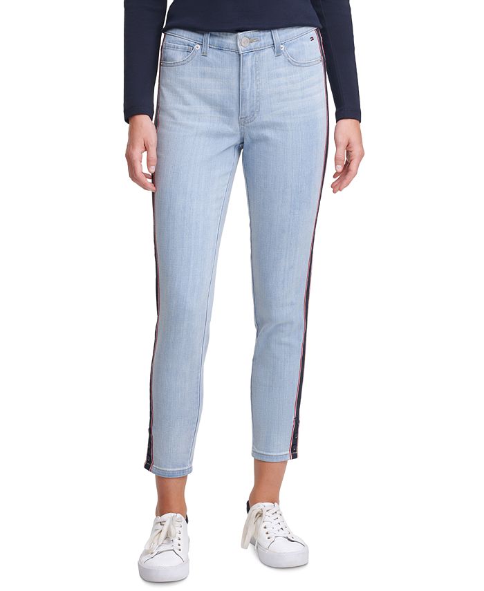 Tommy Hilfiger Tribeca Side-Stripe Skinny Jeans & Reviews - Jeans ...
