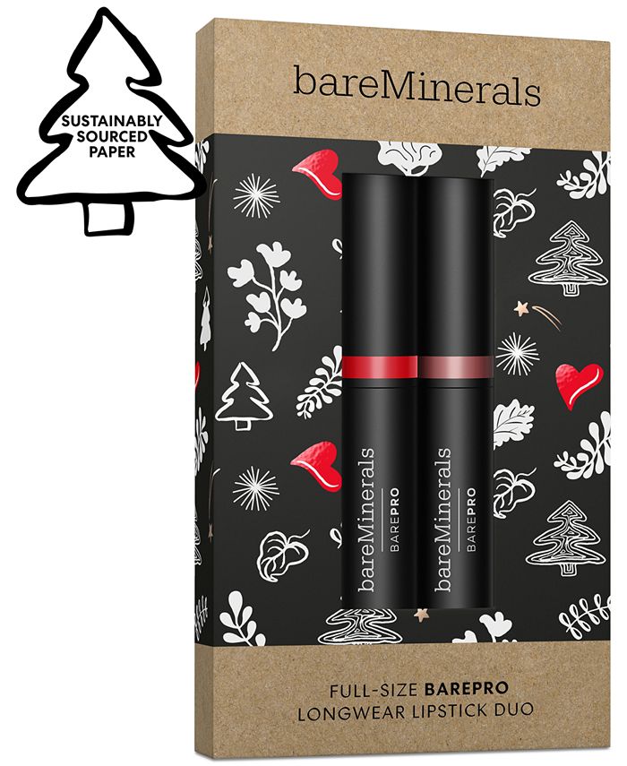 bareMinerals 2Pc. BarePro Longwear Lipstick Gift Set, Created for Macy