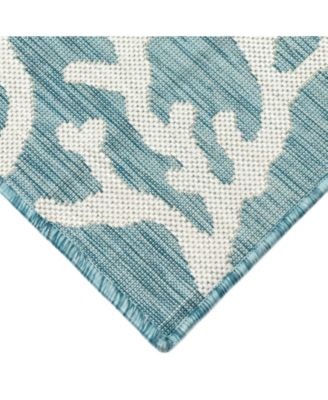 Carmel Coral Border 1'11" x 7'6" Runner Rug