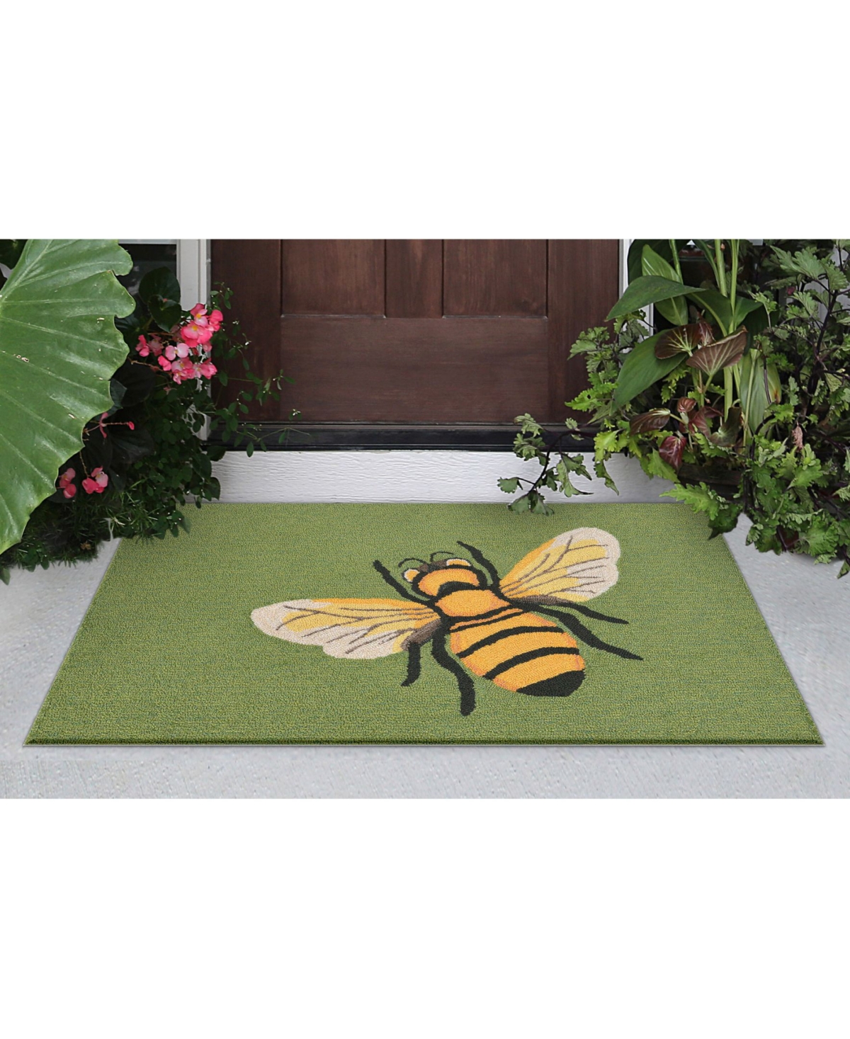 Liora Manne' Frontporch BeeOutdoor Area Rug - Green