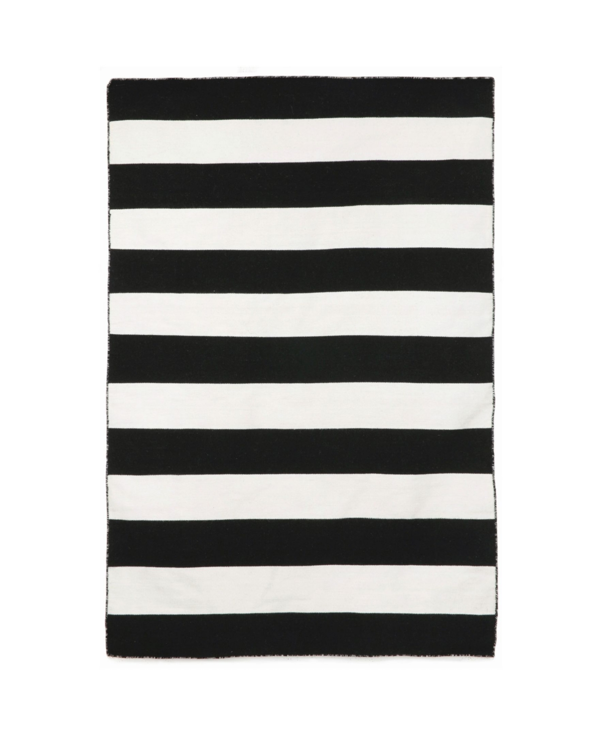 Liora Manne' Sorrento Rugby Stripe 8'3in x 11'6in Outdoor Area Rug - Black, Gray