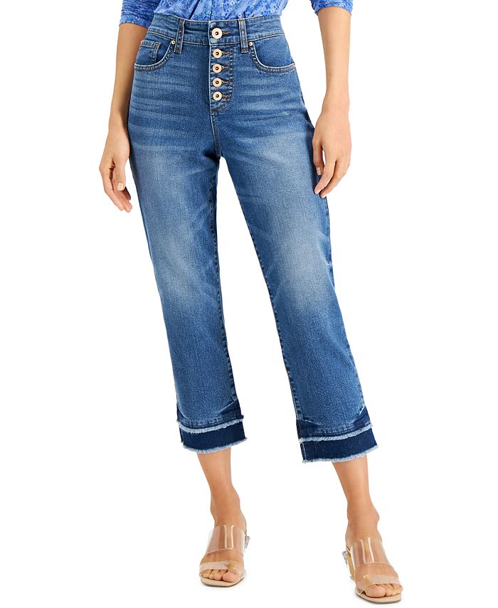 INC International Concepts INC Delancey Straight-Leg Cropped Jeans, Created  for Macy's - Macy's