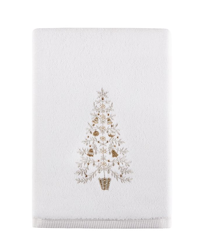 Martha Stewart Collection Holiday Tree 27" x 50" Bath Towel, Created ...