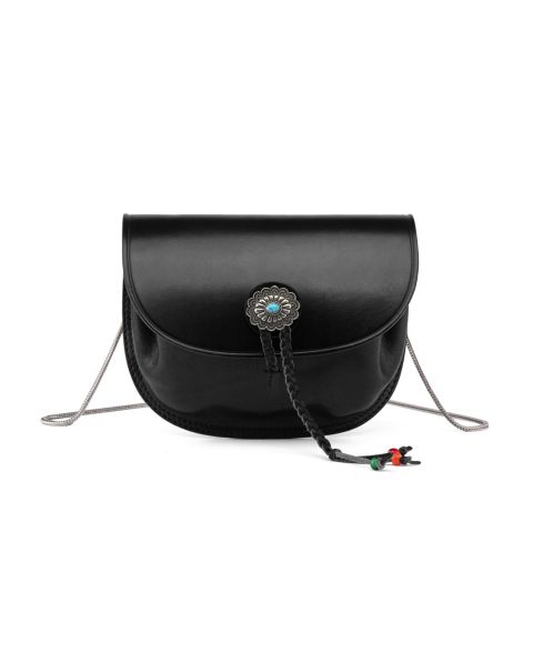 Женская сумка OLD TREND Genuine Leather Garden Peony Crossbody, цвет: Чёрный