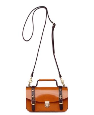 Women's Genuine Leather Snapper Crossbody