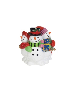 Fitz And Floyd Holly Jolly Snowman Musical Figurine In Multi