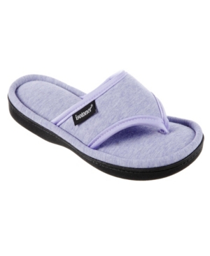Shop Isotoner Signature Women's Jersey Cambell Thong Slippers In Periwinkle