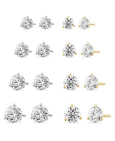 Certified Round-cut Diamond Earrings 1/4 - 2 ct. t.w. in 14K White or Yellow Gold