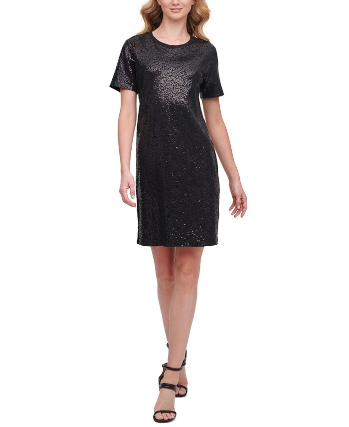 DKNY Sequined TShirt Dress Macy's