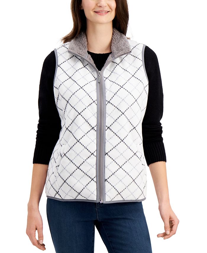 Karen Scott Plaid Vest, Created for Macy's - Macy's