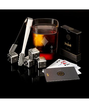 UNIQUE GIFT JoyJolt Poker Whiskey Glass Gift Set KING OF DIAMONDS