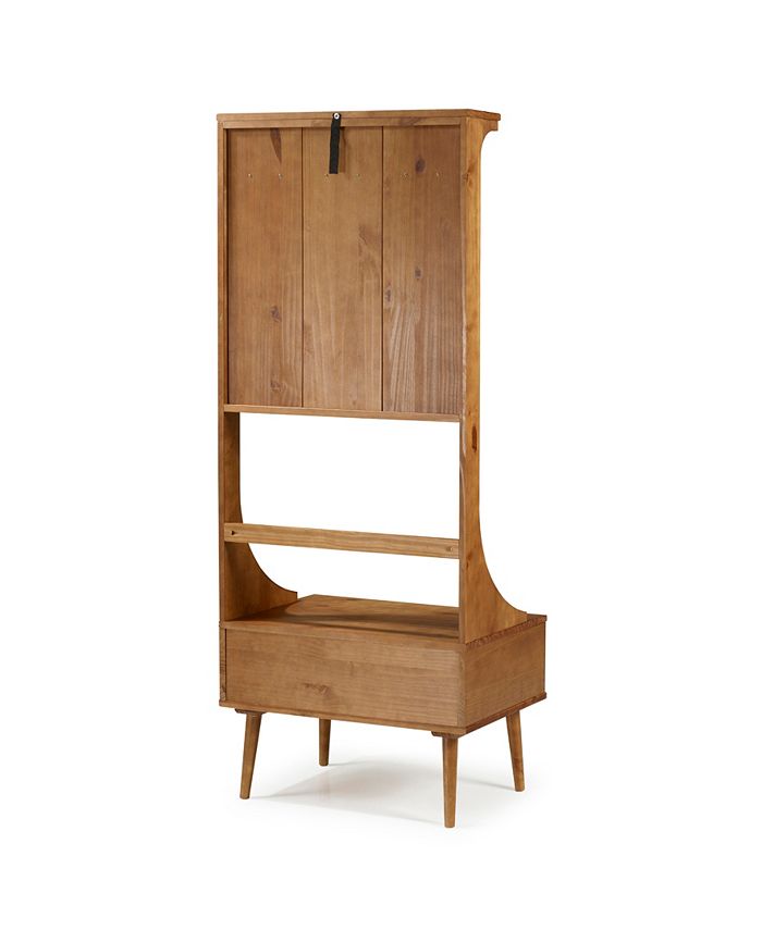 Walker Edison 68" Solid Wood Hall Tree With Drawer Macy's