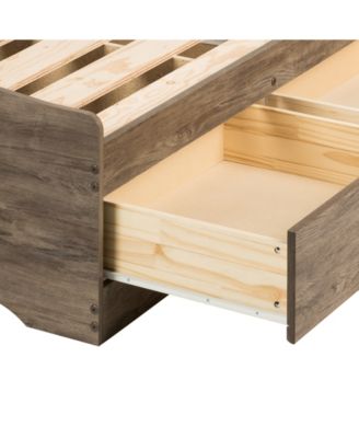 Prepac Queen Mate's Platform Storage Bed with 6 Drawers