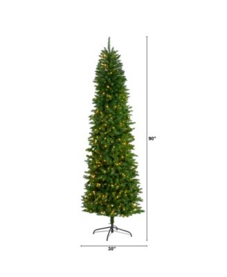Slim Mountain Pine Artificial Christmas Tree with 350 Clear LED Lights