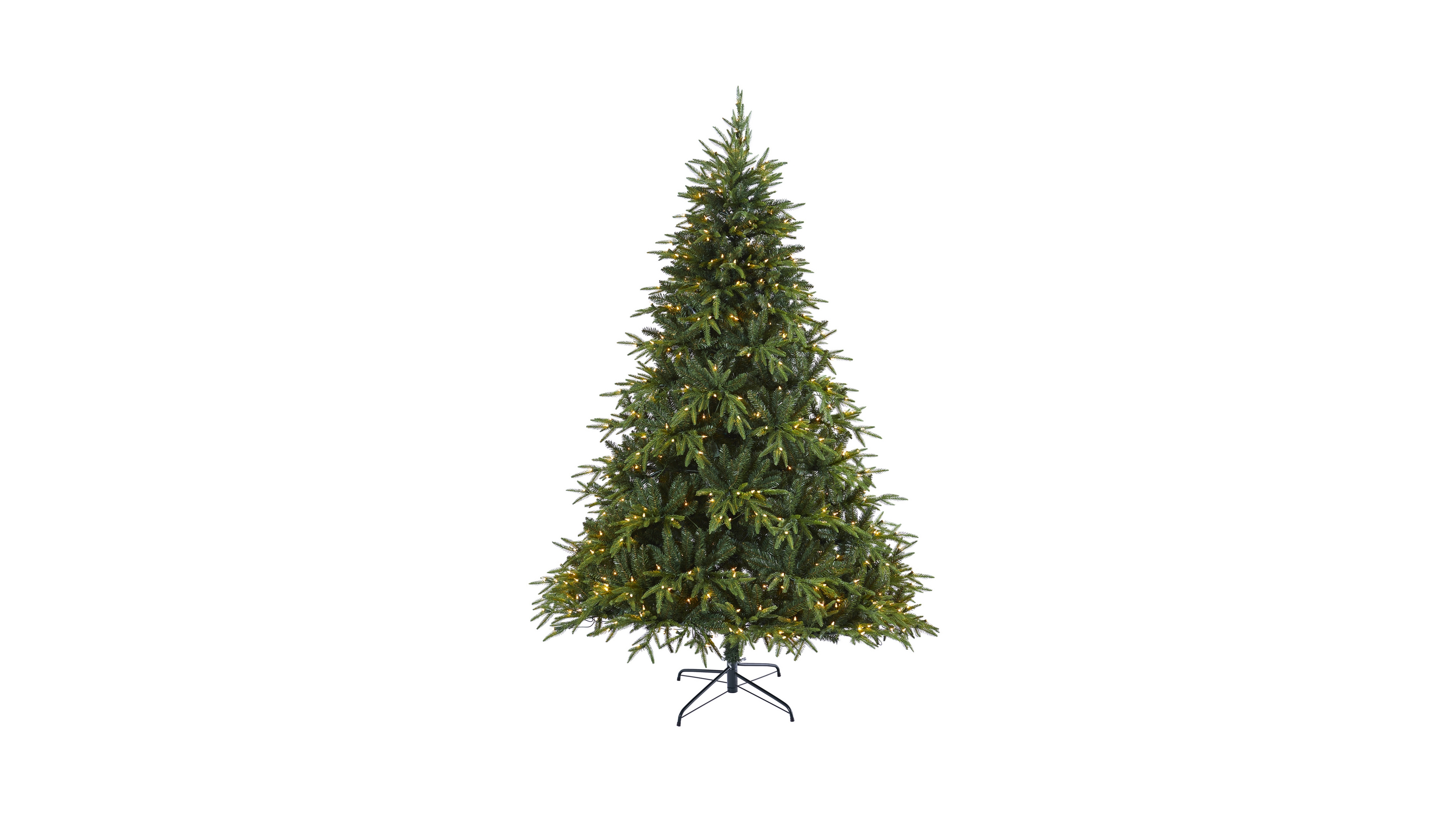 Nearly Natural Colorado Mountain Fir "Natural Look" Artificial Christmas Tree with 600 Clear Led Lights and 3048 Bendable Branches