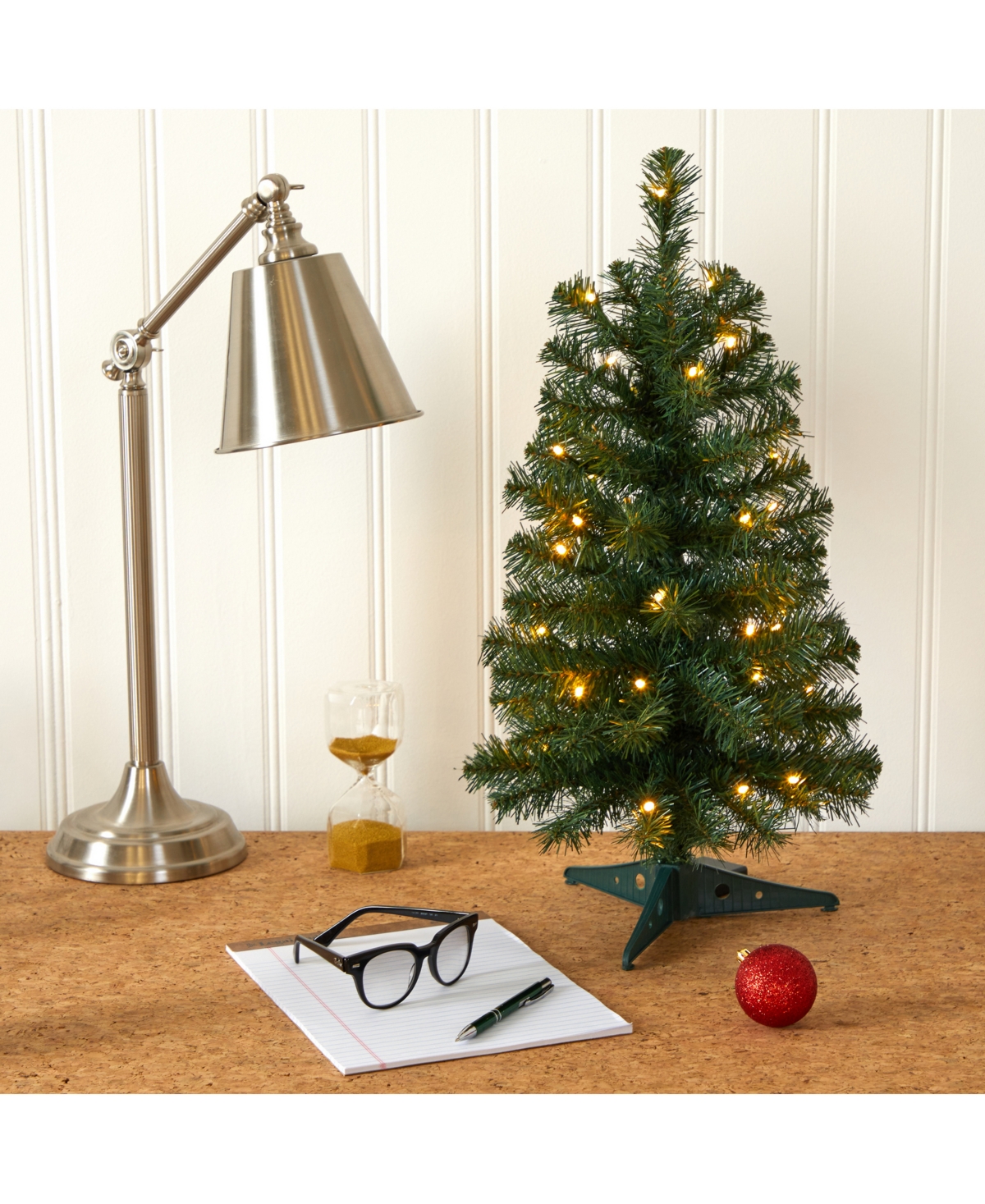 Nearly Natural Artificial Christmas Tree with 35 Led Lights and 72 Bendable Branches