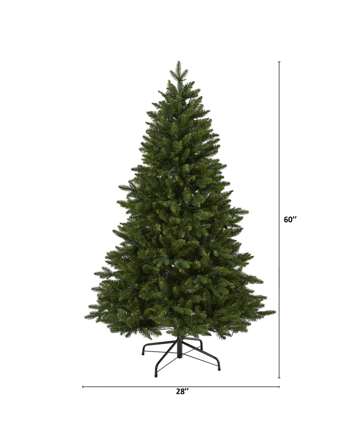 Nearly Natural New Hampshire Fir Artificial Christmas Tree with 150 Led Lights