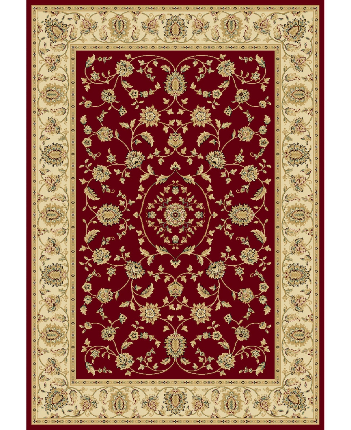 Portland Textiles Adriatic Hanover 5'3in x 7'7in Area Rug - Red