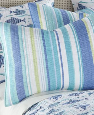 Laida Beach Whimsical Fish Reversible 3-Pc. Quilt Set, Full/Queen