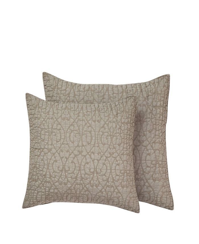 Homthreads Beckett Euro Sham Set of 2 & Reviews Designer Bedding Bed & Bath Macy's