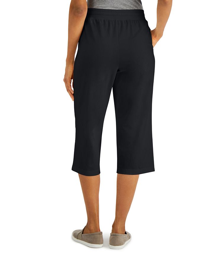 Karen Scott Knit Capri Pull on Pants, Created for Macy's - Macy's