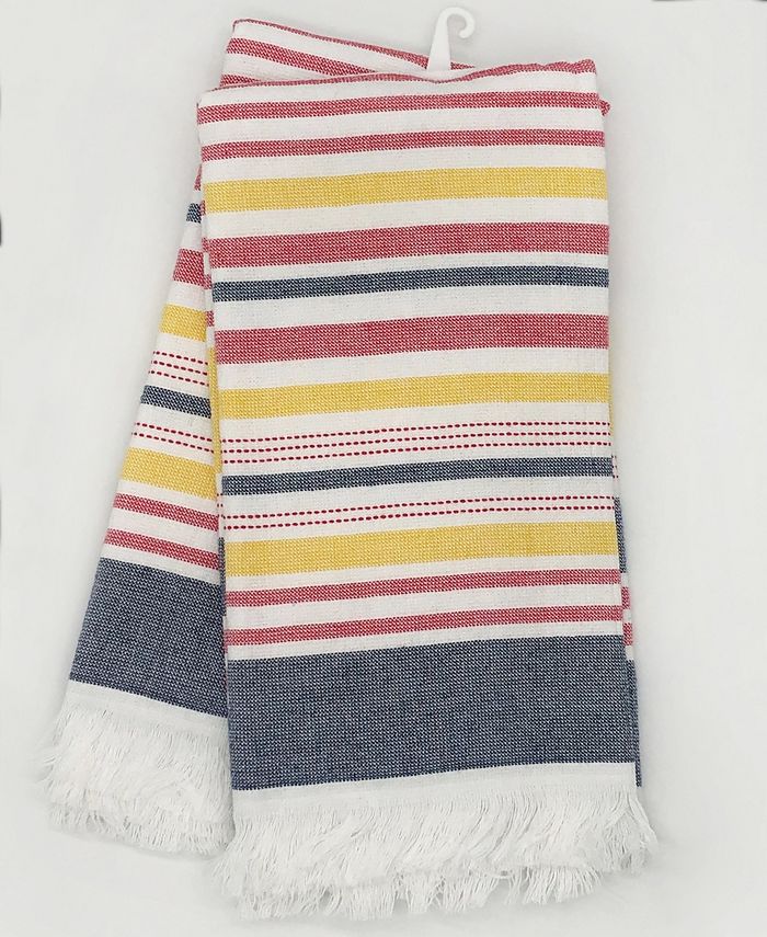 Mod Lifestyles Stripe Yarn Dyed Kitchen Towel with Terry Backing, 20" x