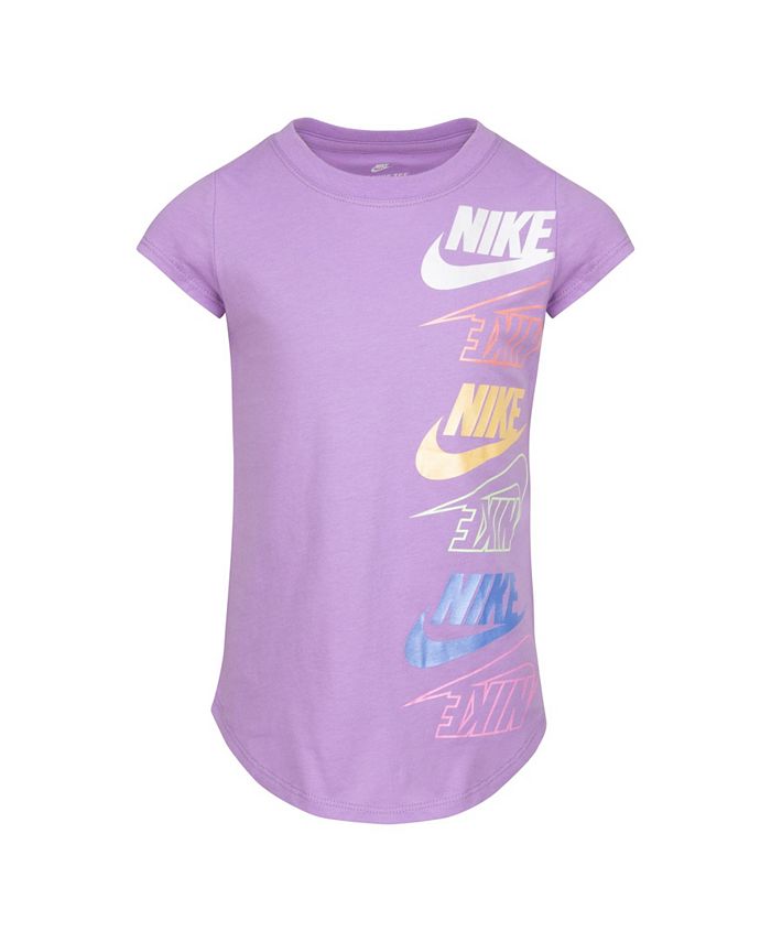 Nike Little Girls Short Sleeve Repeat Logo Graphic T-shirt - Macy's