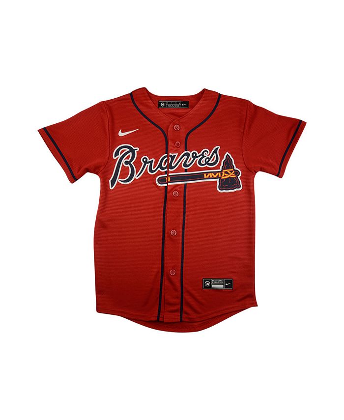 Nike Big Boys and Girls Atlanta Braves Official Blank Jersey - Macy's
