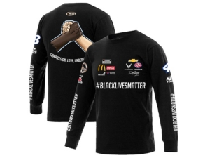 Jh Design Bubba Wallace Men's Sponsor Long Sleeve T-shirt In Black