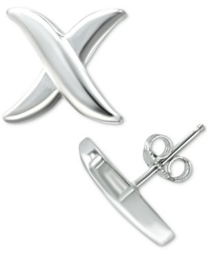 image of Giani Bernini X Stud Earrings in Sterling Silver, Created for Macy-s