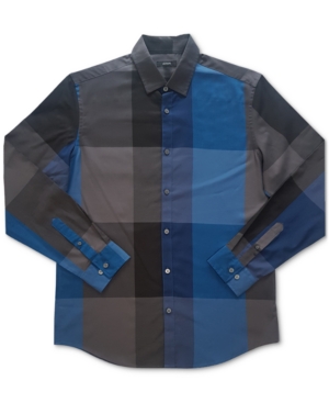Alfani Men's Woven Plaid Shirt, Created for Macy's