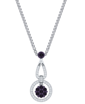 image of Purple & White Diamond Halo Cluster 18