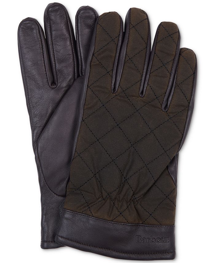 Mens leather gloves barbour sale