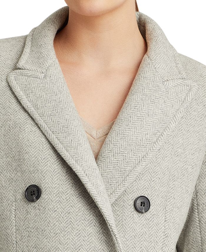 Lauren Ralph Lauren Herringbone DoubleBreasted Coat Macy's
