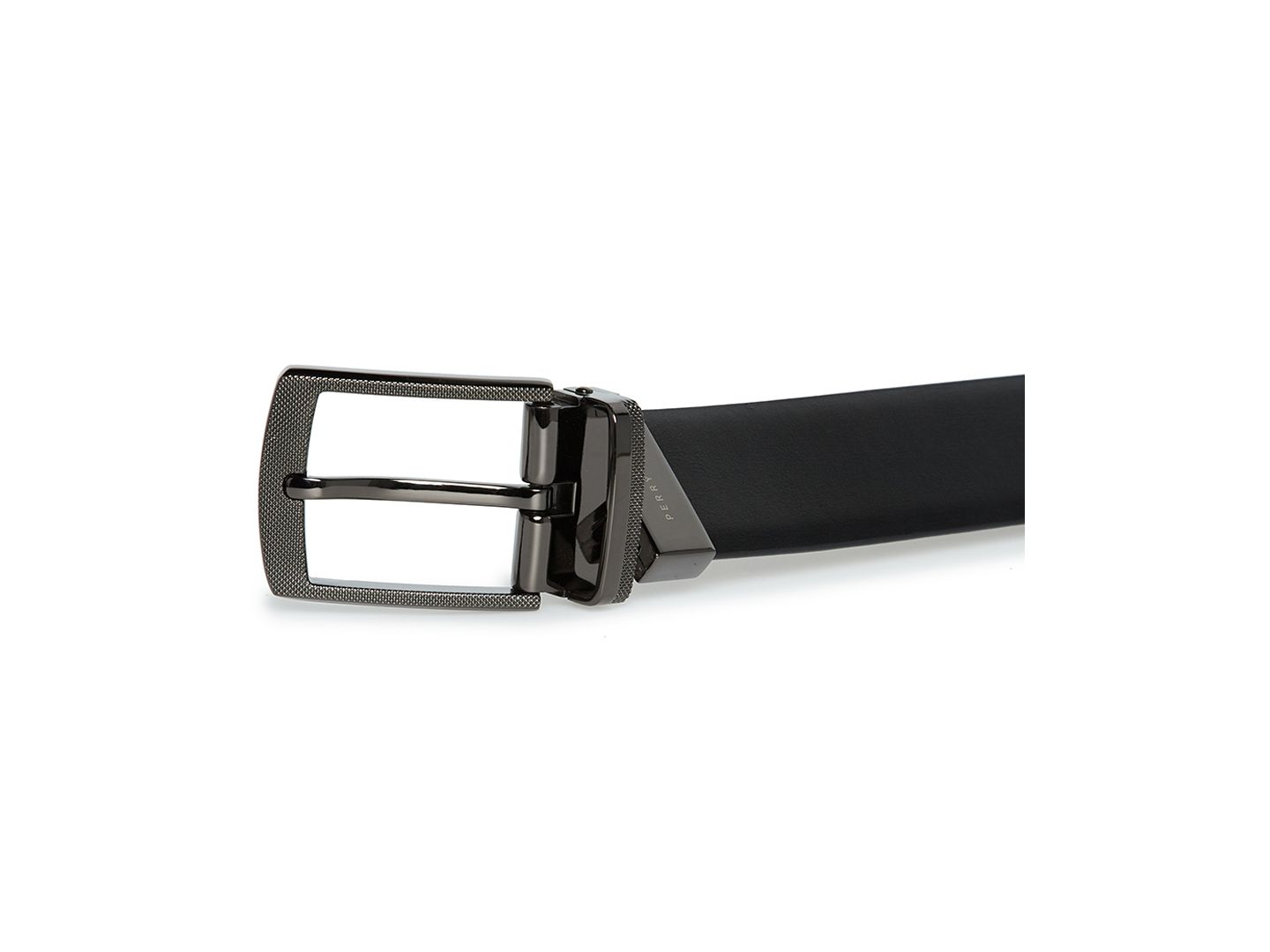 Мужской ремень Perry Ellis Portfolio Reversible Dress Belt, цвет: Чёрный / Светло-коричневый — фото 2