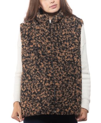 INC International Concepts - Animal-Print Faux-Fur Vest