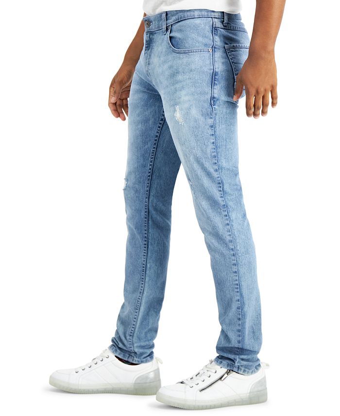 I.N.C. International Concepts Men's Light Wash Skinny Ripped Jeans ...