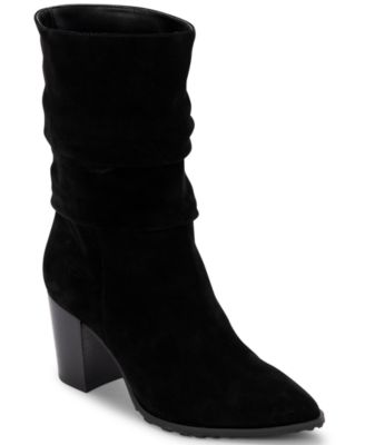 macy's black suede booties