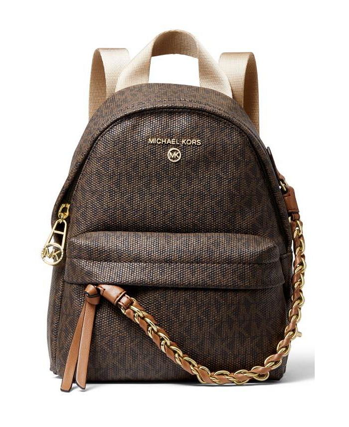 Michael Kors, Bags, Michael Kors Backpack Nylon And Canvass Gold Accents