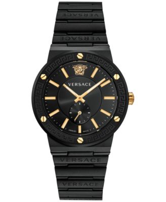 mens black versace watch