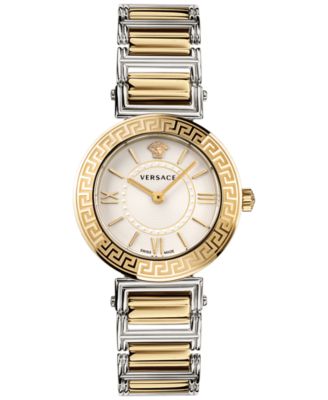 versace two tone women's watch