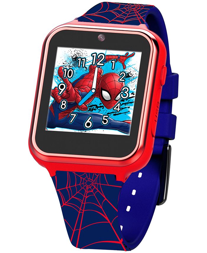 Accutime Kid's Spiderman Black Silicone Strap Smart Watch 46x41mm - Macy's